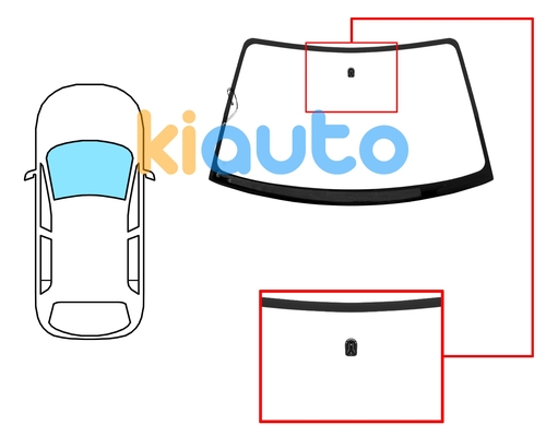  | Pare-brise subaru legacy 1998-2003 4 portes / break / avant / vert / avec base miroir / chauffant | Kiauto