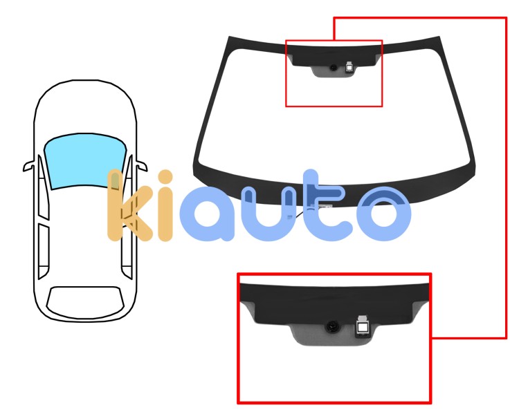 Pare-brise subaru legacy 2010-2014 4 portes / break / avant / vert / chauffant / avec base miroir / avec capteur Eurocode 7936AGNHMV1B