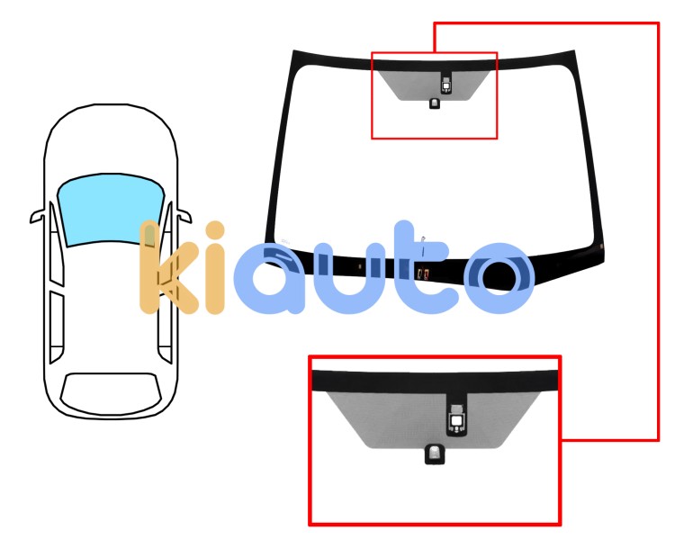 Pare-brise subaru xv 2012-2016 avant / vert / chauffant / avec base miroir / avec capteur Eurocode 7939AGSHMV1B