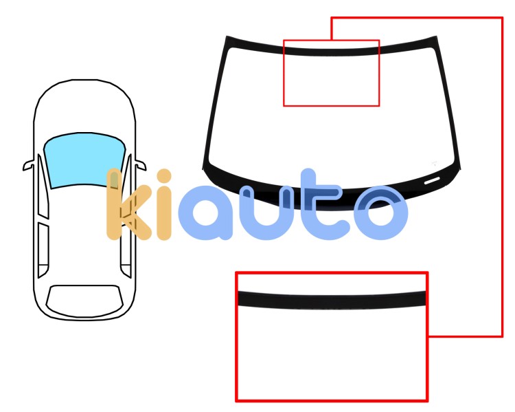 Pare-brise suzuki ignis 2016-2020 avant / vert / joint prémonté Eurocode 8043AGNVW
