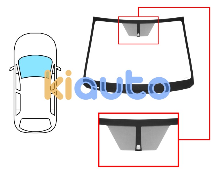 Pare-brise suzuki sx4 s-cross 2013-2016 avant / vert / avec base miroir Eurocode 8039AGNV