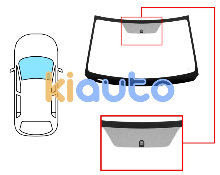 Pare-brise suzuki vitara 2015-2020 avant / vert / acoustique / avec base miroir Eurocode 8041AGAV