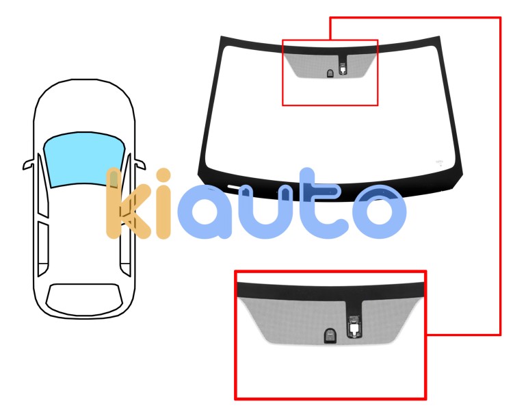 Pare-brise suzuki vitara 2015-2020 avant / vert / acoustique / avec base miroir / avec capteur Eurocode 8041AGAMV