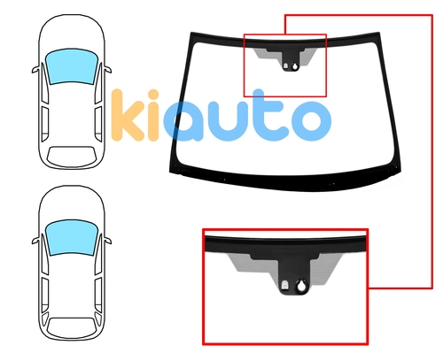  | Pare-brise toyota avensis 2008-2012 4 portes / break / avant / vert / avec base miroir / avec capteur / changement de serigraphie / joints prémontés | Kiauto