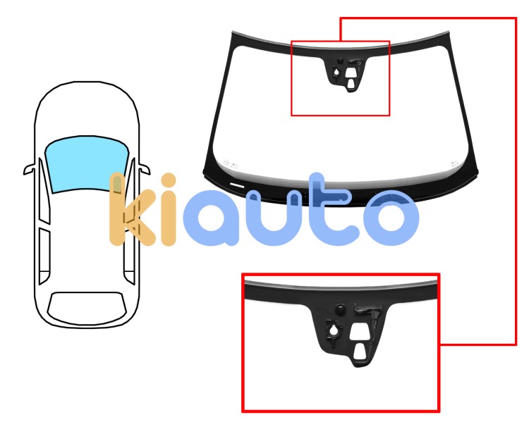 Pare-brise volvo v70 2007-2013 avant / vert / avec base miroir / avec capteur rond / avec support caméra / joints prémontés Eurocode 8836AGSMPVWZ6T