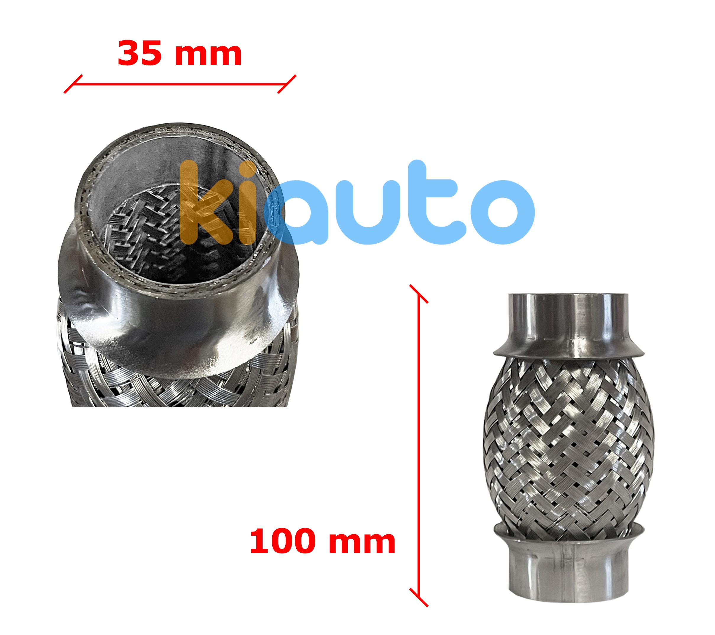 Tuyau fléxible d´échappement 35mm diamètre x 100mm longueur