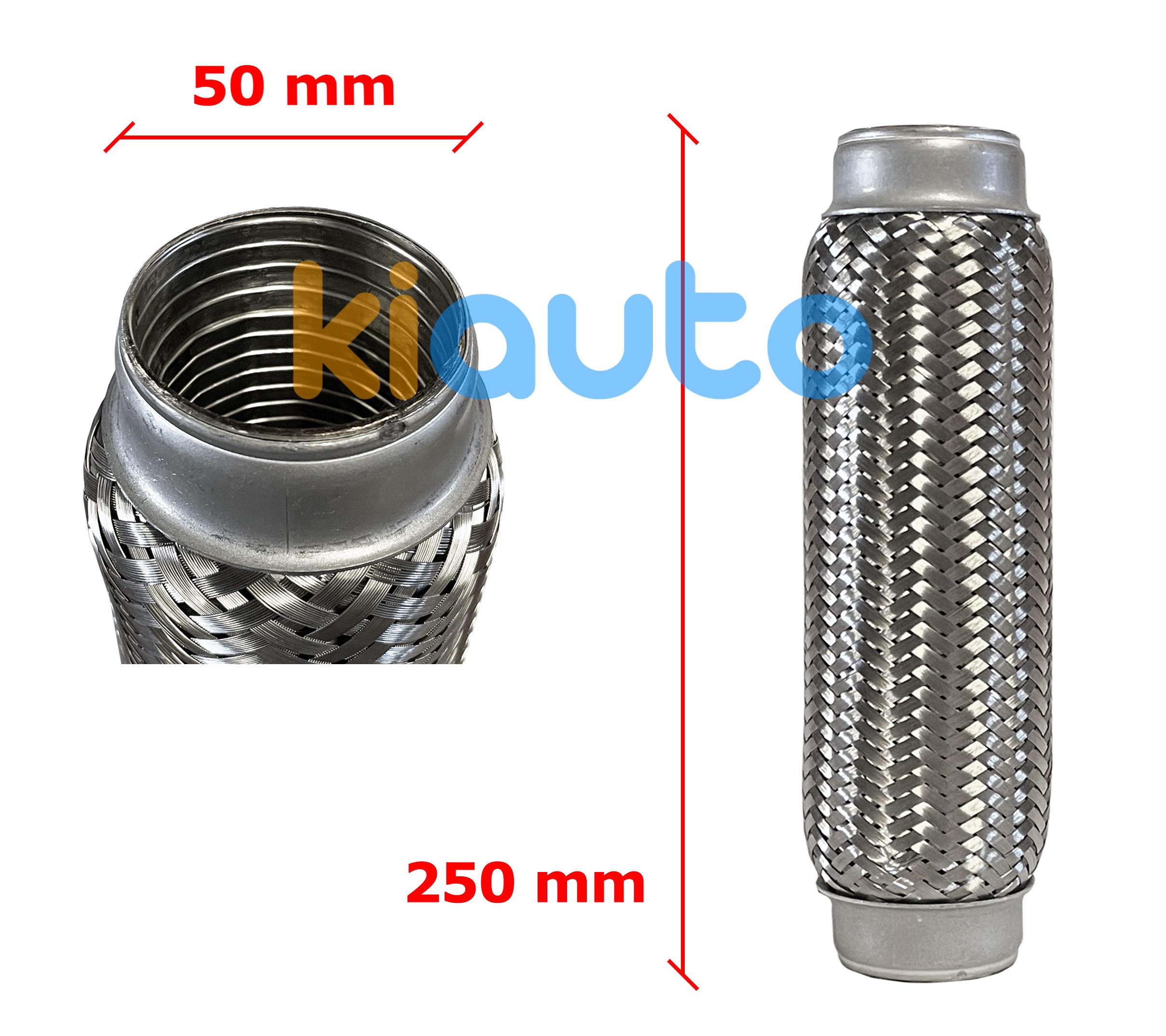 Tuyau fléxible d´échappement 50mm diamètre x 250mm longueur