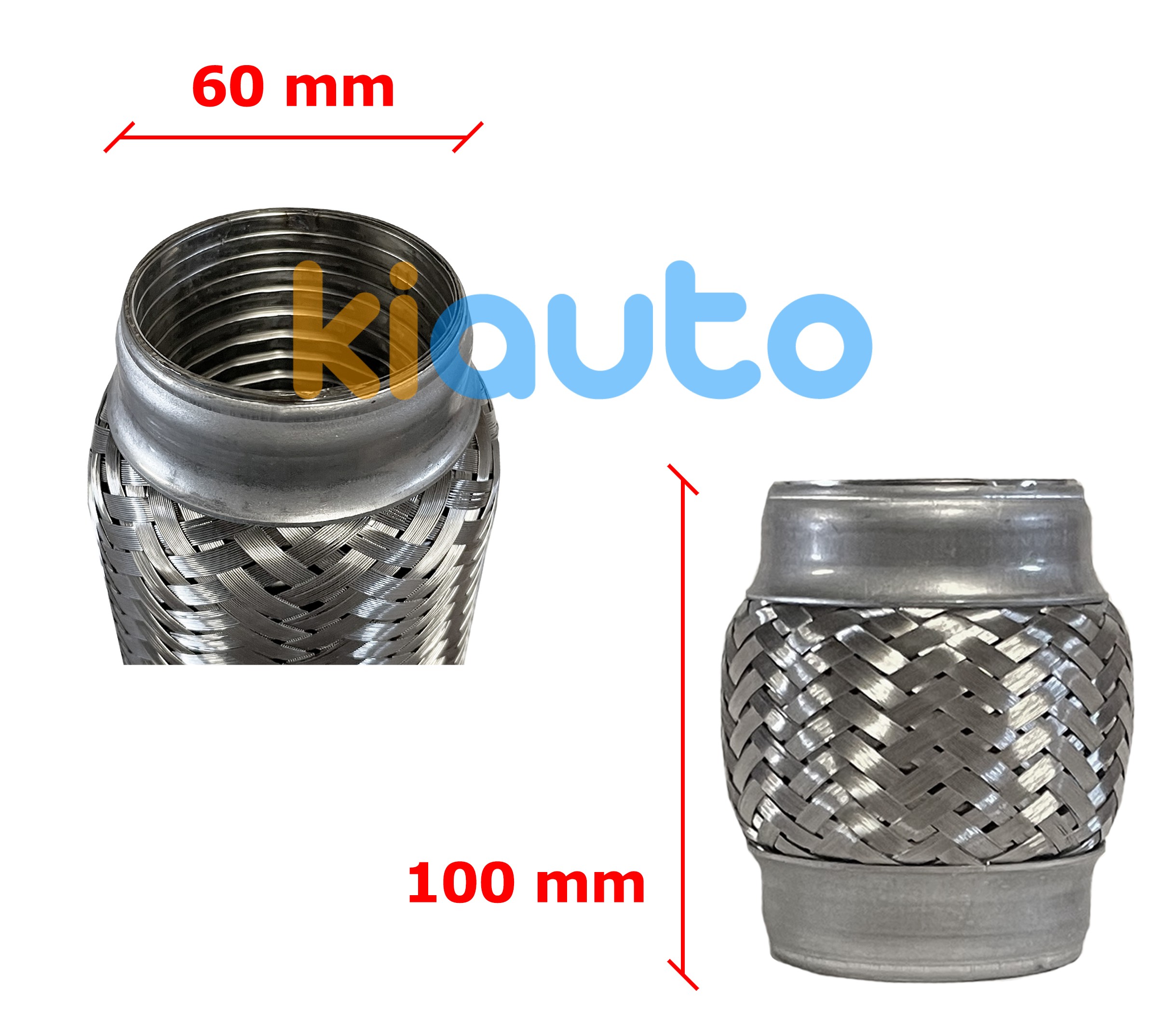 Tuyau fléxible d´échappement 60mm diamètre x 100mm longueur