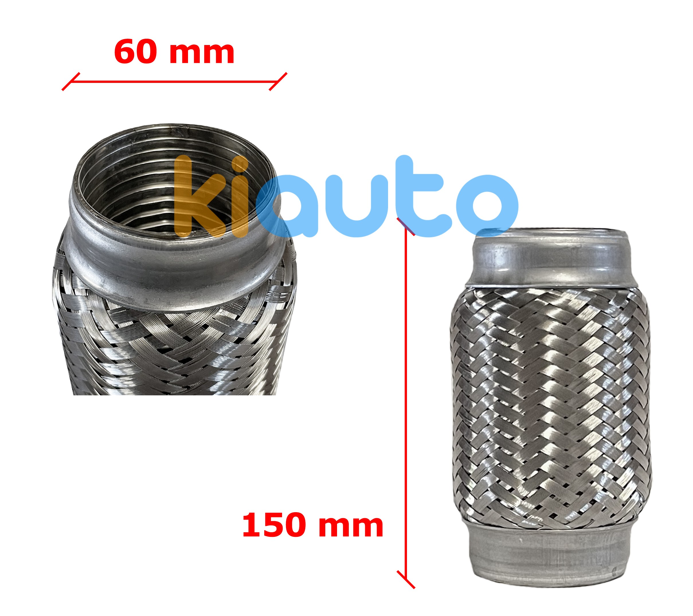Tuyau fléxible d´échappement 60mm diamètre x 150mm longueur