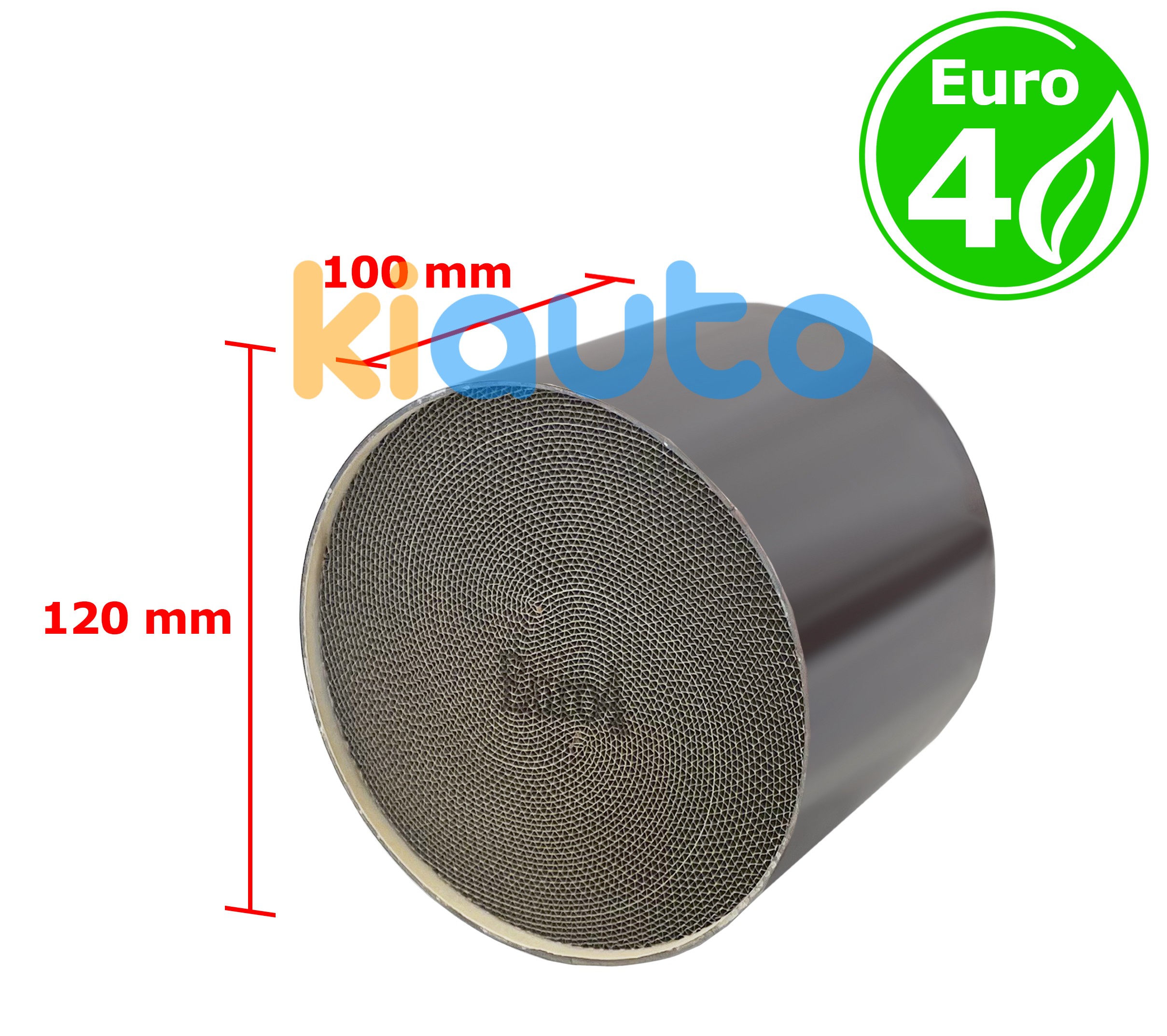 Intérieur métalique euro 4 essence / diesel rond bouche 120mm diamètre x 100mm longeur