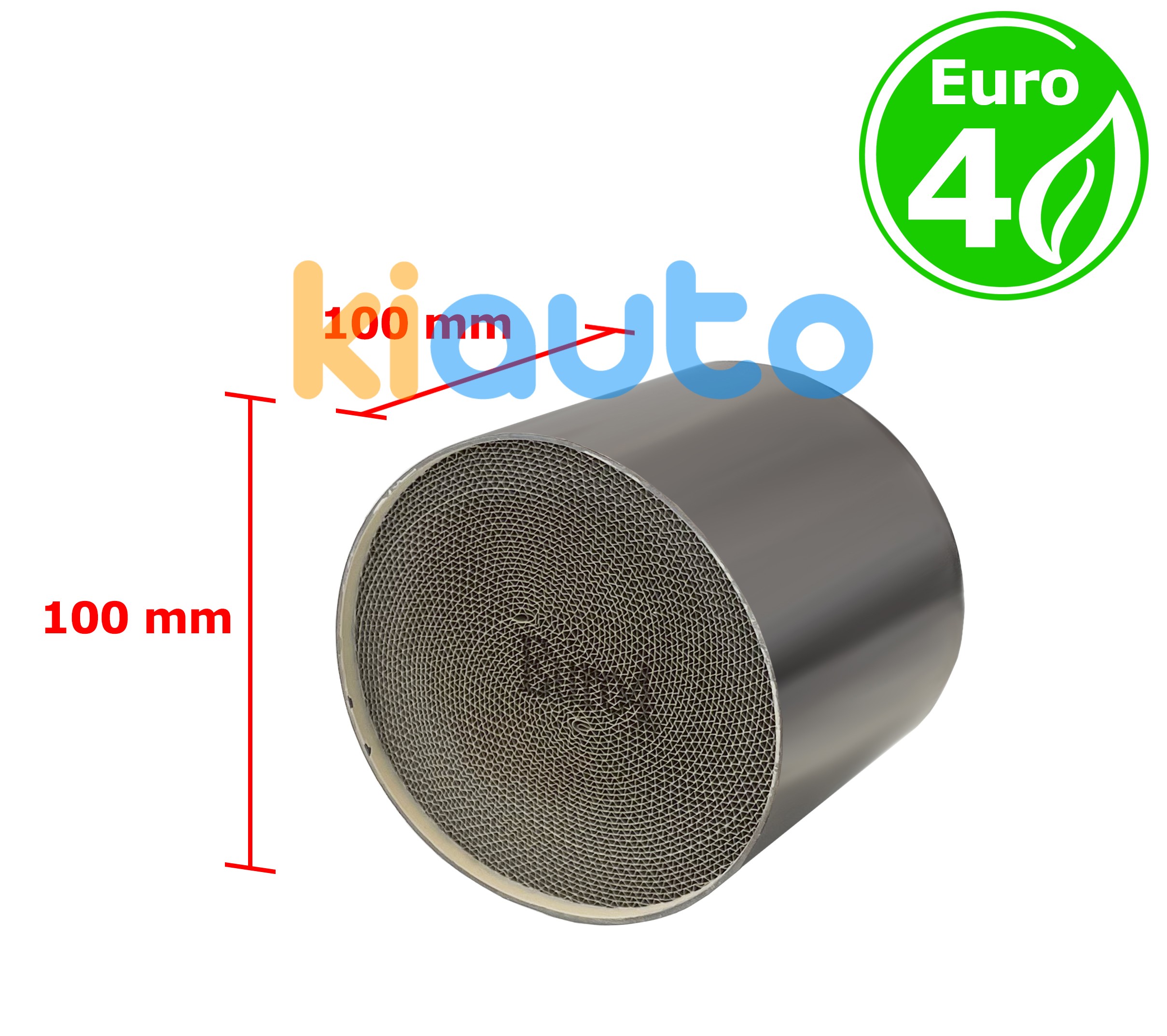 Intérieur métalique euro 4 essence / diesel rond bouche 100mm diamètre x 100mm longeur