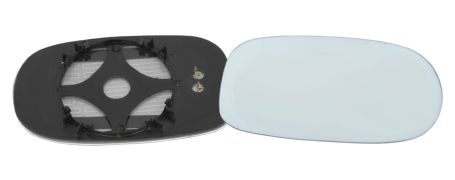 VERRE DE RÉTROVISEUR ALFA ROMEO 166 1997-2003 AVEC SUPPORT / CHAUFFANT / CONVEXE / BLEU / DROIT