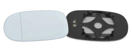 VERRE DE RÉTROVISEUR ALFA ROMEO 166 1997-2003 AVEC SUPPORT / CHAUFFANT / ASPHÉRIQUE / BLEU / GAUCHE