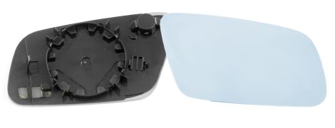 VERRE DE RÉTROVISEUR AUDI A3 2000-2003 RESTYLING / AVEC SUPPORT / CONVEXE / BLEU / DROIT