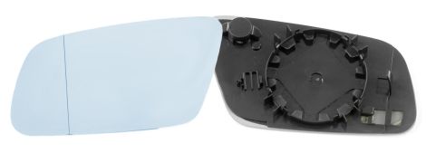 VERRE DE RÉTROVISEUR AUDI A3 2000-2003 RESTYLING / AVEC SUPPORT / ASPHÉRIQUE / BLEU / GAUCHE