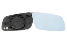 VERRE DE RÉTROVISEUR AUDI A3 2000-2003 RESTYLING / AVEC SUPPORT / CHAUFFANT / CONVEXE / BLEU / DROIT