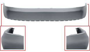 PARE-CHOCS AUDI A3 1996-2000 ARRIÈRE / AVEC APPRET