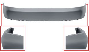 PARE-CHOCS AUDI A3 2000-2003 RESTYLING ARRIÈRE / AVEC APPRET