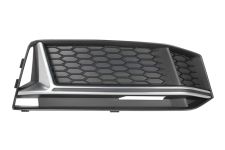 GRILLE AUDI A4 2015-2018 PARE-CHOCS AVANT / MODÈLE S-LINE / MOULURE GRIS ARGENT / DROITE
