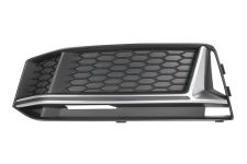 GRILLE AUDI A4 2015-2018 PARE-CHOCS AVANT / MODÈLE S-LINE / MOULURE GRIS ARGENT / GAUCHE
