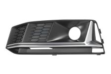 GRILLE AUDI A4 2015-2018 PARE-CHOCS AVANT / MODÈLE S-LINE / AVEC ANTIBROUILLARD / MOULURE GRIS ARGENT / GAUCHE