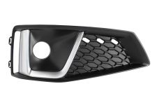 GRILLE AUDI A4 2018-2019 PARE-CHOCS AVANT / MODÈLE S-LINE / AVEC ANTIBROUILLARD / MOULURE GRIS ARGENT / DROITE