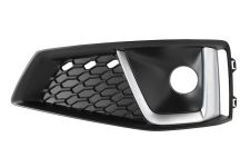 GRILLE AUDI A4 2018-2019 PARE-CHOCS AVANT / MODÈLE S-LINE / AVEC ANTIBROUILLARD / MOULURE GRIS ARGENT / GAUCHE