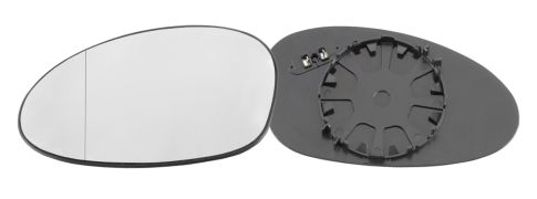 VERRE DE RÉTROVISEUR BMW SERIE 1 (E81-E87) 2003-2007 AVEC SUPPORT / CHAUFFANT / ASPHÉRIQUE / GAUCHE