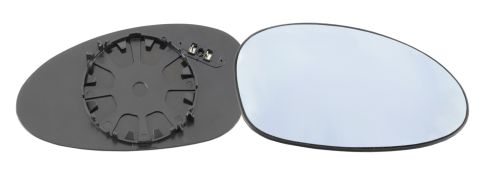 VERRE DE RÉTROVISEUR BMW SERIE 1 (E81-E87) 2003-2007 AVEC SUPPORT / CHAUFFANT / CONVEXE / BLEU / DROIT