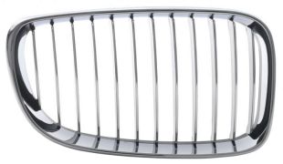 GRILLE BMW SERIE 1 (E81-E87) 2007-2012 FACE AVANT / CONTOUR CHROMÉ / LAMES NOIRES / CHROMÉES / DROIT