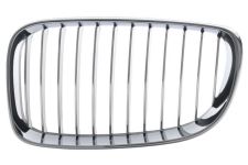 GRILLE BMW SERIE 1 (E81-E87) 2007-2012 FACE AVANT / CONTOUR CHROMÉ / LAMES NOIRES / CHROMÉES / GAUCHE
