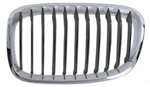 GRILLE BMW SERIE 1 (F20-F21) 2012-2015 FACE AVANT MODÈLE BASIS / NOIRE / CHROMÉE GAUCHE