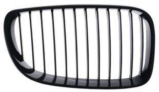 GRILLE BMW SERIE 1 (E81-E87) 2007-2012 FACE AVANT / CONTOUR NOIR / LAMES NOIRES / DROITE