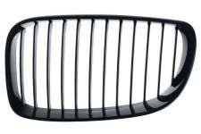 GRILLE BMW SERIE 1 (E81-E87) 2007-2012 FACE AVANT / CONTOUR NOIR / LAMES NOIRES / GAUCHE
