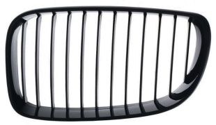 GRILLE BMW SERIE 1 (E81-E87) 2007-2012 FACE AVANT / CONTOUR NOIR / LAMES NOIRES / GAUCHE