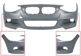 PARE-CHOCS BMW SERIE 1 (F20-F21) 2012-2015 AVANT / MODÈLE M-TECH / AVEC APPRET