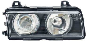 PHARE AVANT BMW SERIE 3 (E36) 1990-1995 LAMPES H1+H1 / TYPE ZKW / DROIT