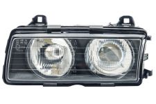 PHARE AVANT BMW SERIE 3 (E36) 1990-1995 LAMPES H1+H1 / TYPE ZKW / GAUCHE