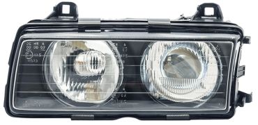 PHARE AVANT BMW SERIE 3 (E36) 1990-1995 LAMPES H1+H1 / TYPE ZKW / GAUCHE