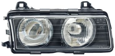 PHARE AVANT BMW SERIE 3 (E36) 1990-1995 LAMPES H1+H1 / TYPE HELLA / DROIT