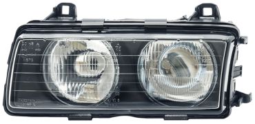 PHARE BMW SERIE 3 (E36) 1990-1995 LAMPES H1+H1 / TYPE HELLA / GAUCHE