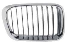 GRILLE BMW SERIE 3 (E46) 1998-2001 FACE AVANT CONTOUR CHROMÉ / LAMES CHROMÉS / DROITE