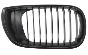 GRILLE BMW SERIE 3 (E46) 2001-2005 FACE AVANT CONTOUR NOIRE / LAMES NOIRES / DROIT