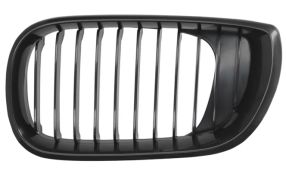 GRILLE BMW SERIE 3 (E46) 2001-2005 FACE AVANT CONTOUR NOIR / LAMES NOIRES / GAUCHE