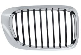 GRILLE BMW SERIE 3 (E46) 1999-2003 COUPE / FACE AVANT CONTOUR CHROMÉ / LAMES NOIRES / DROIT