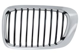 GRILLE BMW SERIE 3 (E46) 1999-2003 COUPE / FACE AVANT CONTOUR CHROMÉ / LAMES NOIRES / GAUCHE