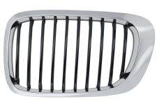 GRILLE BMW SERIE 3 (E46) 1999-2003 COUPÉ / FACE AVANT CONTOUR CHROMÉ / LAMES NOIRES / GAUCHE