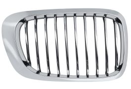 GRILLE BMW SERIE 3 (E46) 1999-2003 COUPÉ / FACE AVANT CONTOUR CHROMÉ / LAMES CHROMÉS / NOIRES / DROITE