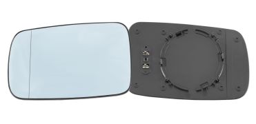 VERRE DE RÉTROVISEUR BMW SERIE 3 (E46) 1999-2003 COUPÉ / AVEC SUPPORT / CHAUFFANT / ASPHÉRIQUE / BLEU / GAUCHE