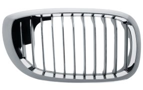 GRILLE BMW SERIE 3 (E46) 2003-2005 COUPE / FACE AVANT CONTOUR CHROMÉ / LAMES CHROMÉS / DROIT